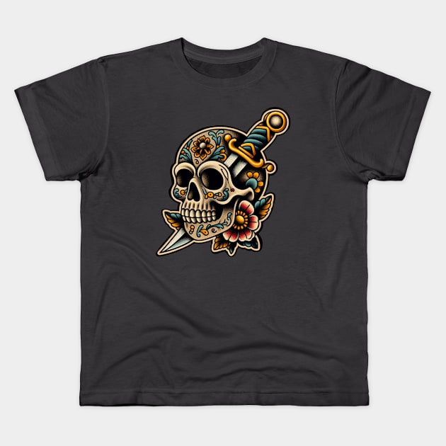 Skull & Dagger Kids T-Shirt by ScreamWithMe